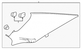Rear pillar trim right Chevrolet Malibu 13-15 ser