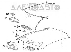 Ceiling light front Chevrolet Camaro 16- coupe