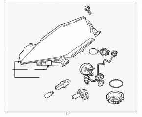 Nissan Leaf 11-12 LED front left headlight assembly without mounting