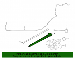 Rear wiper arm Infiniti QX30 17-