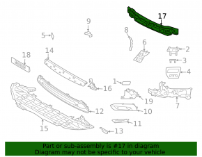 Front Bumper Absorber Volvo V90 17-22 usa