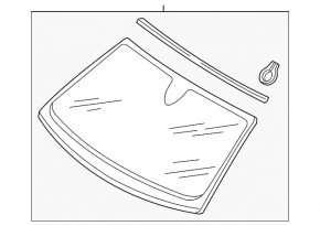 Windshield Audi A6 C7 12-18 without projection, for camera