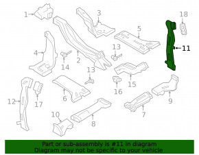 Heating duct for the 2nd row of seats, left, Audi E-Tron 19-23