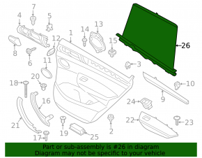 Curtain of the rear left door BMW X3 F25 11-17
