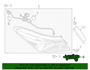 Right rear bumper light mount for Toyota Camry v70 18-18