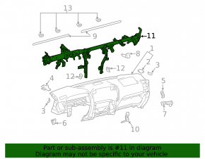 Lexus GX470 03-09 underdash reinforcement pipe