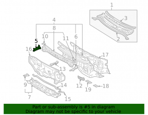 Right windshield wiper seal for Toyota Sienna 2010-2011
