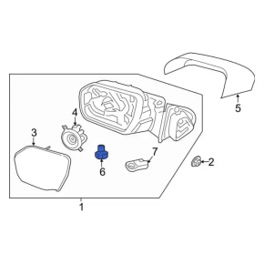 The left side mirror light on a Ford Fusion mk5 13-20 has a broken mount.