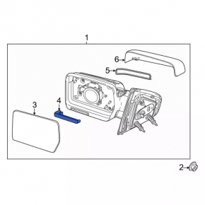 The left side mirror light on a Ford Fusion mk5 13-20 has a broken mount.