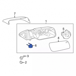 The left side mirror light on a Ford Fusion mk5 13-20 has a broken mount.