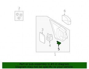 The left side mirror light on a Ford Fusion mk5 13-20 has a broken mount.