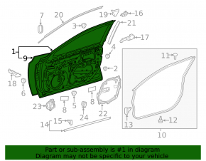 Door bare front right Toyota Camry v70 18-18