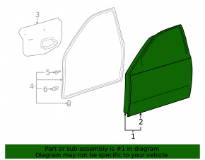 Bare front door left Lexus IS200 IS300 99-05