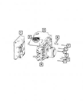 ABS complete with brake master cylinder for Jeep Grand Cherokee WL 22-25 PHEV