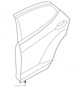 Door bare rear left Hyundai Elantra UD 11-16