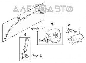 Airbag side curtain right VW Touareg 11-17