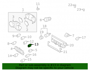 MEMORY Button Subaru Outback 15-19