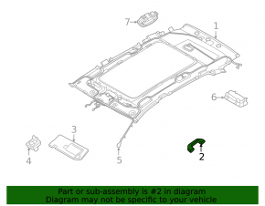 Front right ceiling handle Hyundai Elantra 21-26 black