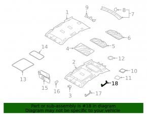 Ceiling handle rear right Audi Q7 4L 10-15 gray
