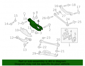 Lower rear left arm Audi A4 B9 17-25