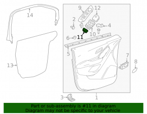 Central lock button front left Buick Encore 17-19