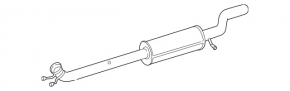 Exhaust line middle part Mercedes GLA 15-20 FWD