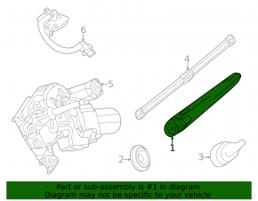 Mercedes H247 GLA 20-26 rear wiper arm with plug