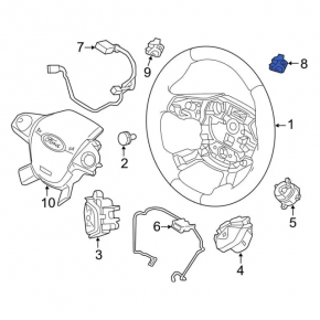 Steering paddle shifter right Ford Focus mk3 15-18 rest