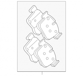 Front brake pads 4pcs set Jaguar F-Pace X761 17-