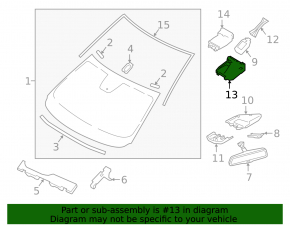 Mazda CX-9 16-18 lane keeping camera on the windshield