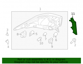 Rear right light cover Nissan Pathfinder 13-20