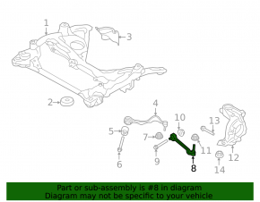 Lower control arm front right rear BMW 3 F30 12-18 RWD