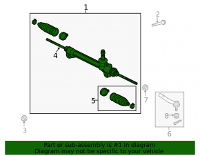 Steering rack Lexus RX350 RX450h 10-15