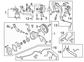 Power steering pump for Nissan Murano z50 03-07