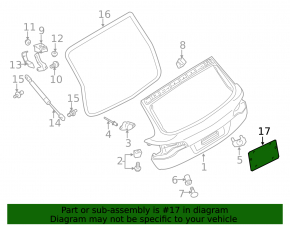 Platform for tailgate number VW Touareg 11-17