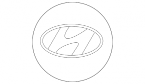 Black 59mm Hyundai Tucson 16-21 Wheel Center Cap
