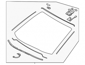 Windshield Toyota Highlander 20 - for camera