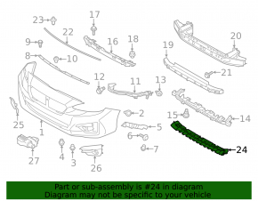 Front Bumper Absorber Subaru Impreza 17- GK plastic