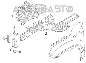 Front right quarter panel Kia Sorento 10-15
