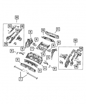 Trunk trough Jeep Cherokee KL 14-15