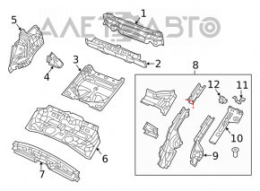 Trunk trough Jeep Cherokee KL 14-15