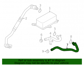 Gearbox cooling pipe to cooler VW Touareg 11-17 3.6 return