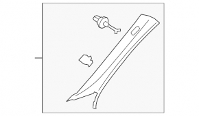Front pillar trim right VW Touareg 11-14 gray