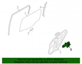 Window lifter motor rear right Kia Sorento 10-15