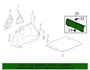 Honda Accord 18-22 trunk opening trim