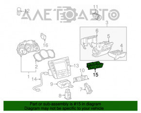 Lexus GS350 GS450h 06-11 black fuel filler and trunk release buttons