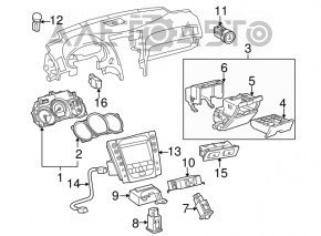 Lexus GS350 GS450h 06-11 black fuel filler and trunk release buttons