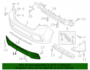 Rear bumper cover Hyundai Ioniq 17-22 for parking sensors
