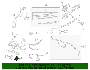 Windshield Washer Motor Subaru Outback 15-19