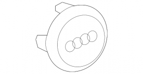 Central cap for Audi A6 C8 19- glossy black
